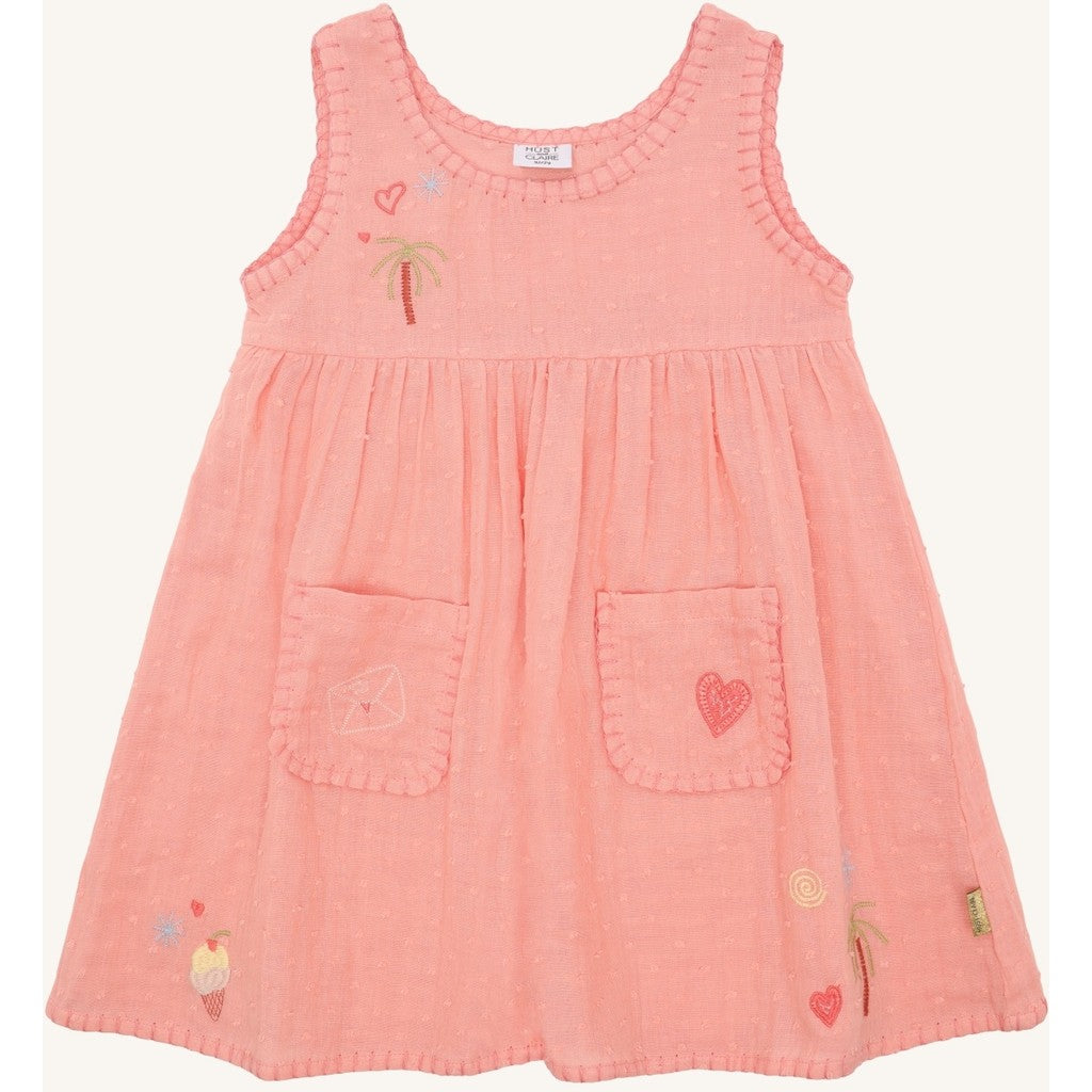 Hust & Claire HCKaroline  Dobby Dresses 3761 Shell