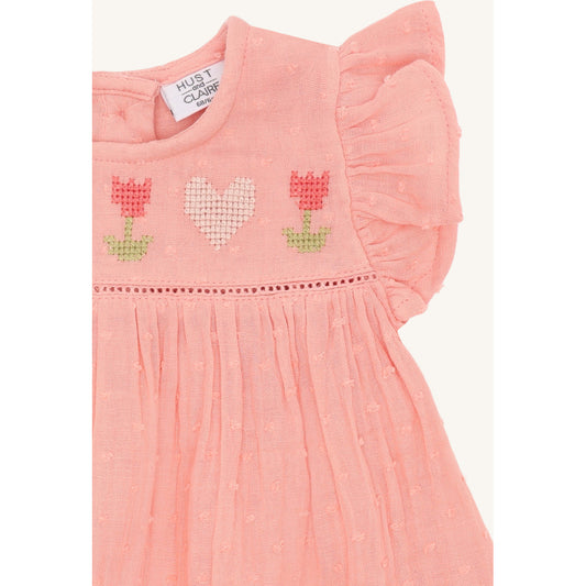 Hust & Claire HCKatinka Dobby Dresses 3761 Shell