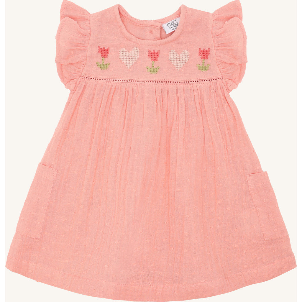 Hust & Claire HCKatinka Dobby Dresses 3761 Shell