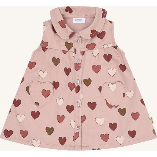Hust & Claire HCKatinka Fine Twill Old Hearts Dresses 3735 Adobe Rose