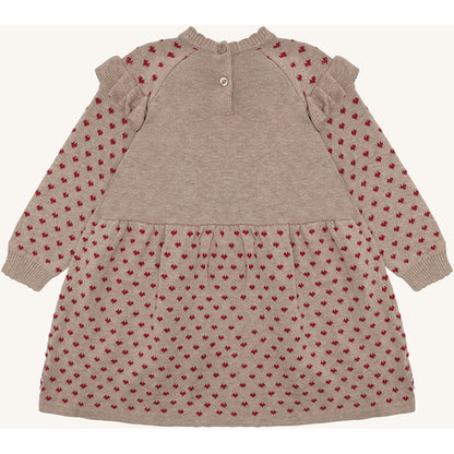 Hust & Claire HCKnit dress Hearts Dresses 3554 Biscuit