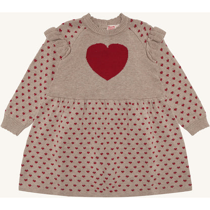 Hust & Claire HCKnit dress Hearts Dresses 3554 Biscuit