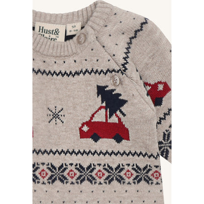 Hust & Claire HCManly Nordic Knitwear 3552 Beige Melange