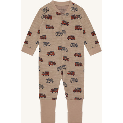 Hust & Claire HCManu Firetruck Zip Night Suit 3554 Biscuit