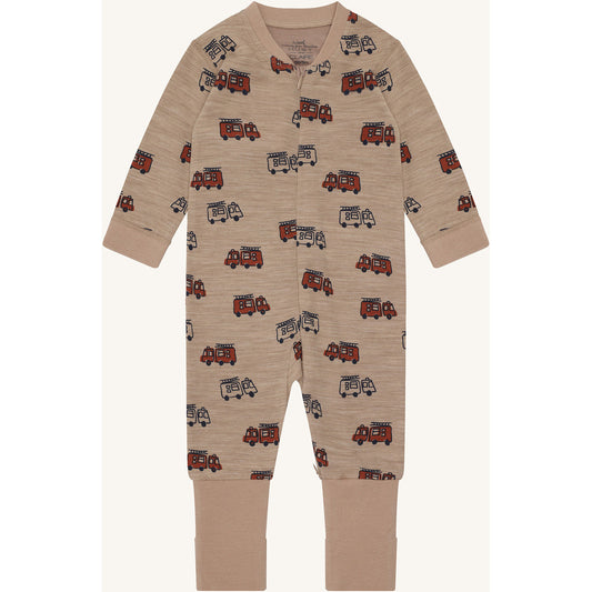 Hust & Claire HCManu Firetruck Zip Night Suit 3554 Biscuit