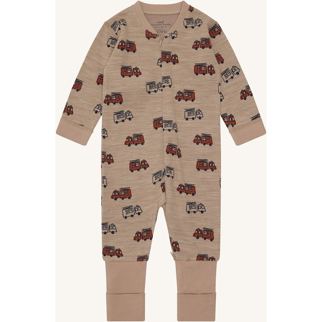 Hust & Claire HCManu Firetruck Zip Night Suit 3554 Biscuit