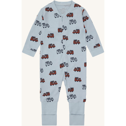 Hust & Claire HCManu Firetruck Zip Night Suit 4117 Baby Blue