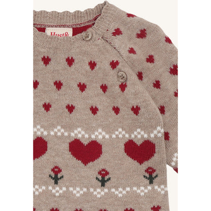 Hust & Claire HCMill heart Knitwear 3554 Biscuit