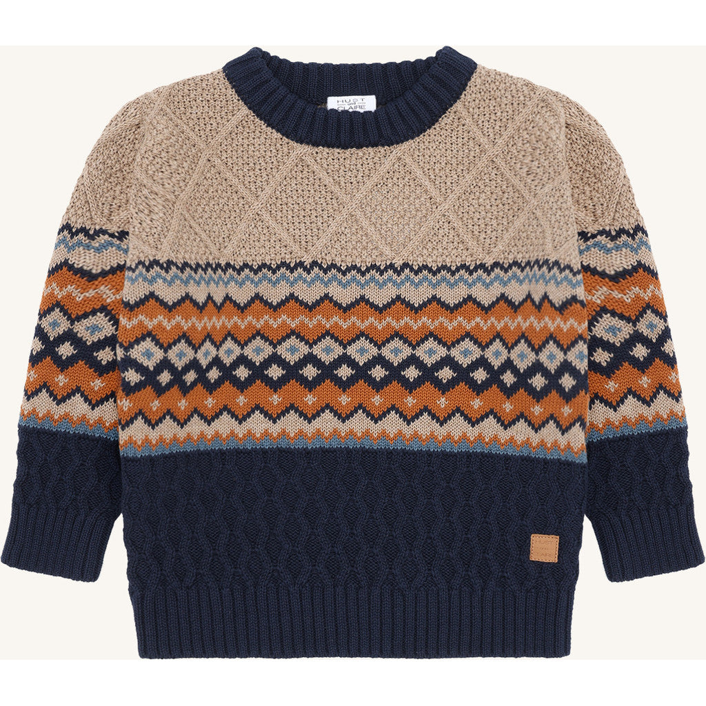 Hust & Claire HCPelle Knit Special Stitch Pullover 3554 Biscuit