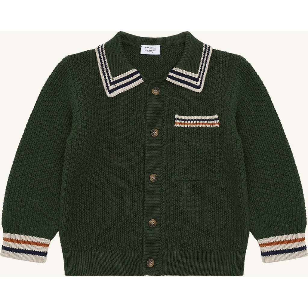 Hust & Claire HCPelle Polo cardigan Cardigan 3461 Deep Ivy