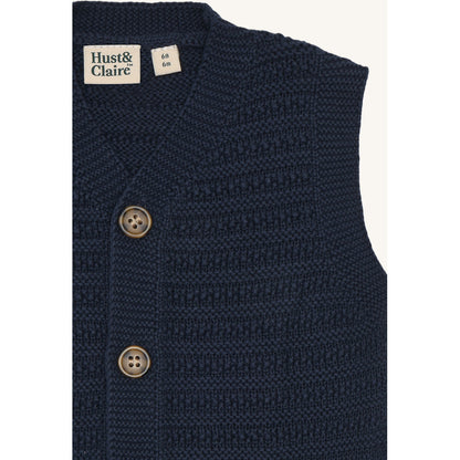 Hust & Claire HCPerry Buttons Knitwear 4150 More Navy