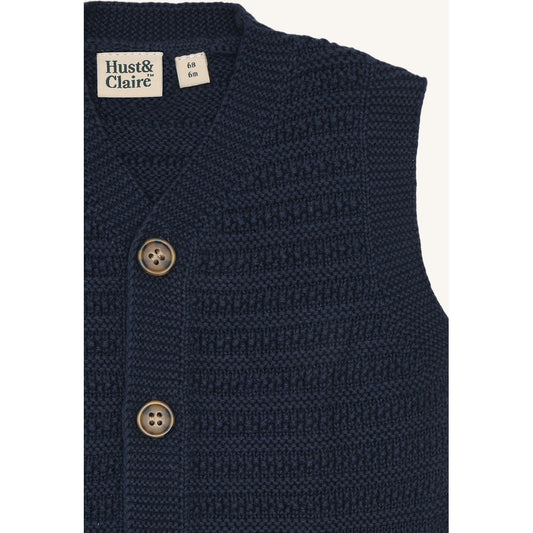 Hust & Claire HCPerry Buttons Knitwear 4150 More Navy