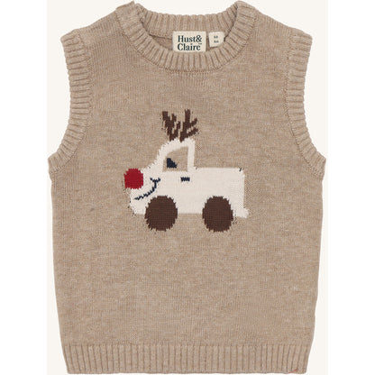 Hust & Claire HCPerry Reindeer Knitwear 3554 Biscuit