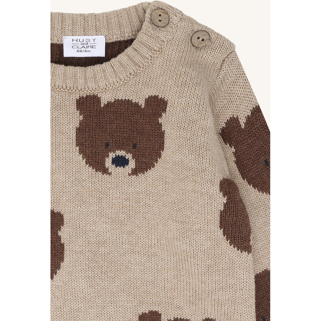 Hust & Claire HCPilou Bear Pullover 3552 Beige Melange