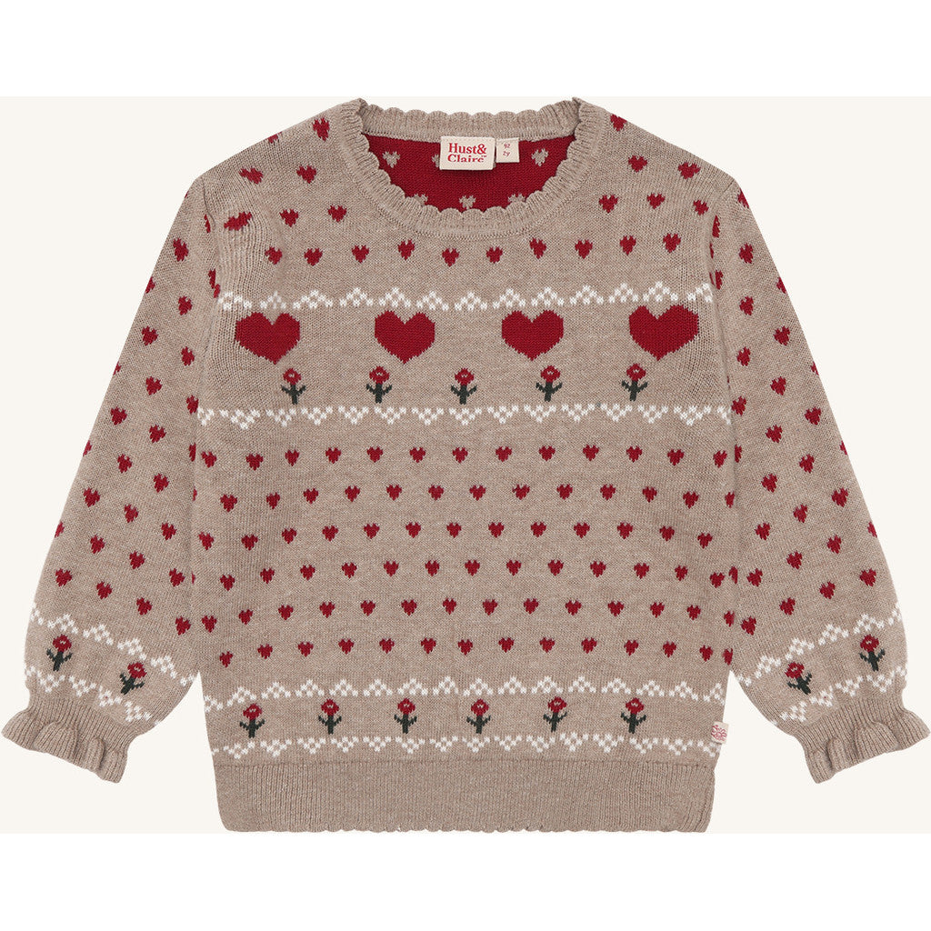 Hust & Claire HCPippa xmas Pullover 3554 Biscuit