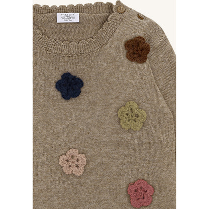 Hust & Claire HCPusle flower Pullover 3554 Biscuit