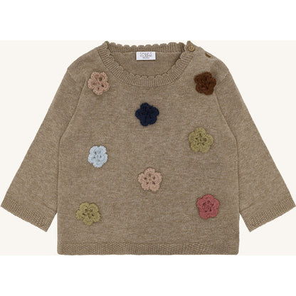 Hust & Claire HCPusle flower Pullover 3554 Biscuit