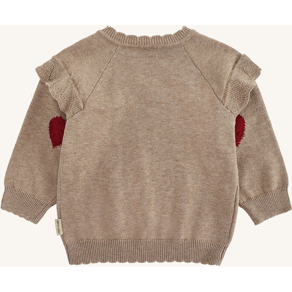 Hust & Claire HCPusle heart Pullover 3554 Biscuit