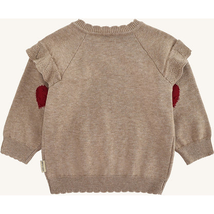 Hust & Claire HCPusle heart Pullover 3554 Biscuit