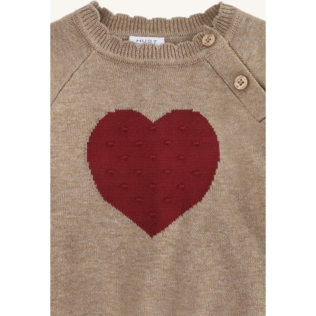 Hust & Claire HCPusle heart Pullover 3554 Biscuit