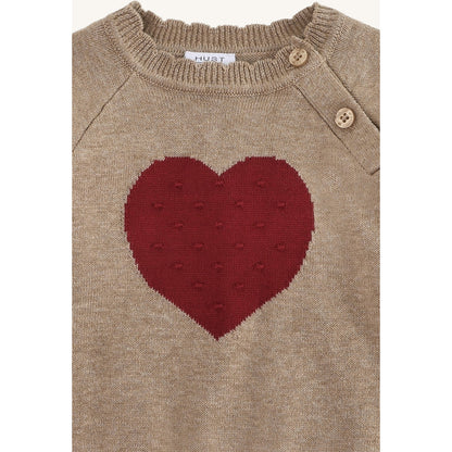 Hust & Claire HCPusle heart Pullover 3554 Biscuit