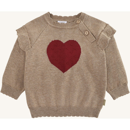 Hust & Claire HCPusle heart Pullover 3554 Biscuit