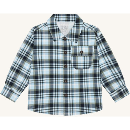 Hust & Claire HCRavn Fall Check Shirts 3140 Iron Blue