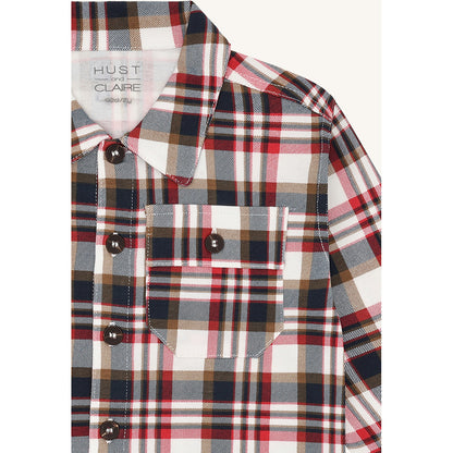 Hust & Claire HCRavn Fall Check Shirts 4373 Warm Red