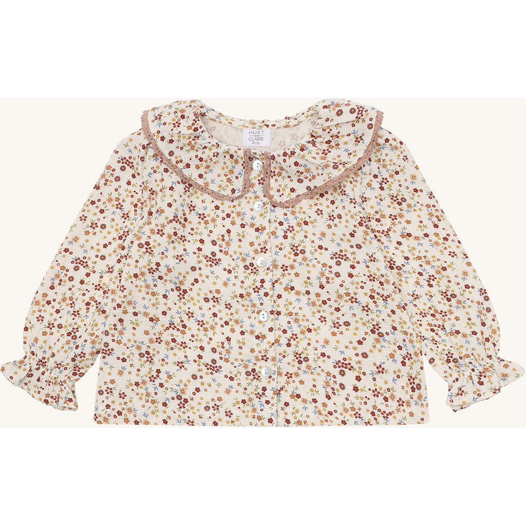 Hust & Claire HCRoselyn AOP Little small Shirts 4501 French Oak