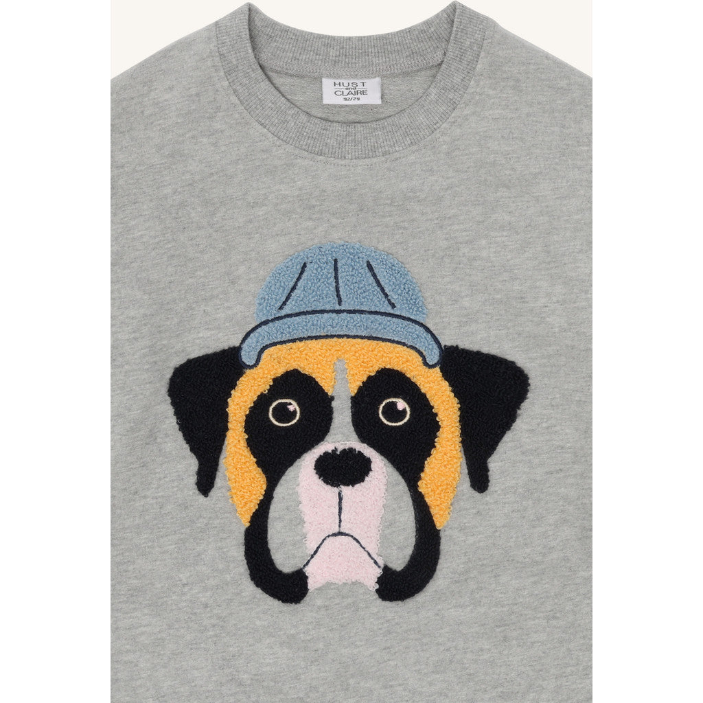 Hust & Claire HCSejer Bulldog Sweatshirt 1212 Tile Grey Melange