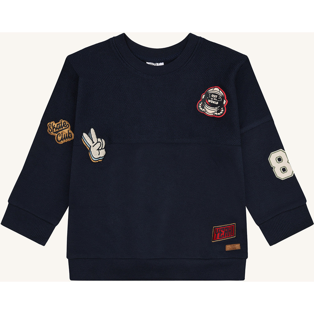Hust & Claire HCSejer Cross Terry Sweatshirt 4150 More Navy