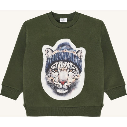 Hust & Claire HCSejer Snow Leopard Sweatshirt 3461 Deep Ivy