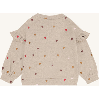 Hust & Claire HCSicillia Heartbeat Sweatshirt 3554 Biscuit