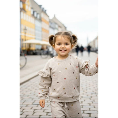 Hust & Claire HCSicillia Heartbeat Sweatshirt 3554 Biscuit