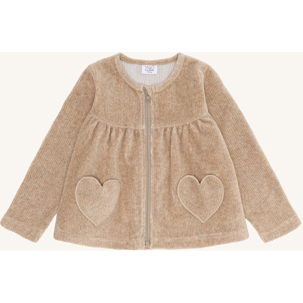Hust & Claire HCSicillia Ottoman velour - solid Sweatshirt 3554 Biscuit