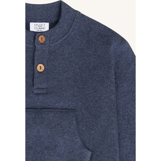 Hust & Claire HCSigurt Fine knit Sweatshirt 3180 Vintage Indigo