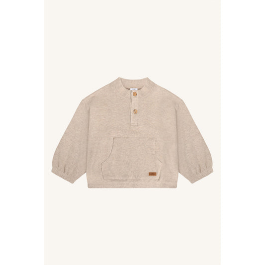 Hust & Claire HCSigurt Fine knit Sweatshirt 3552 Beige Melange