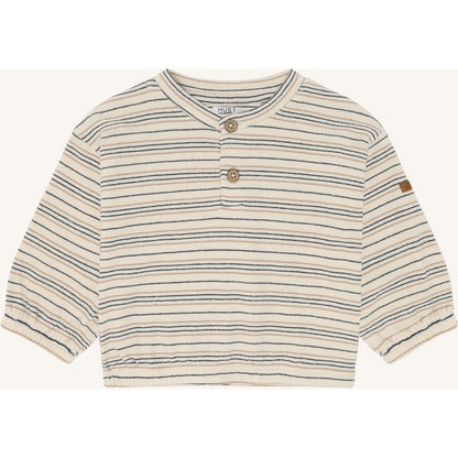 Hust & Claire HCSigurt Fine striped knit Sweatshirt 3272 Snow White