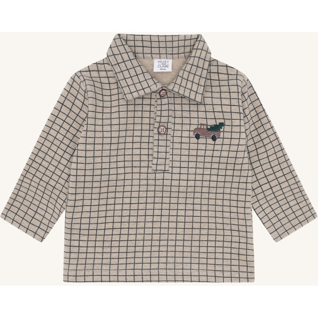 Hust & Claire HCSofus Check Sweatshirt 3554 Biscuit