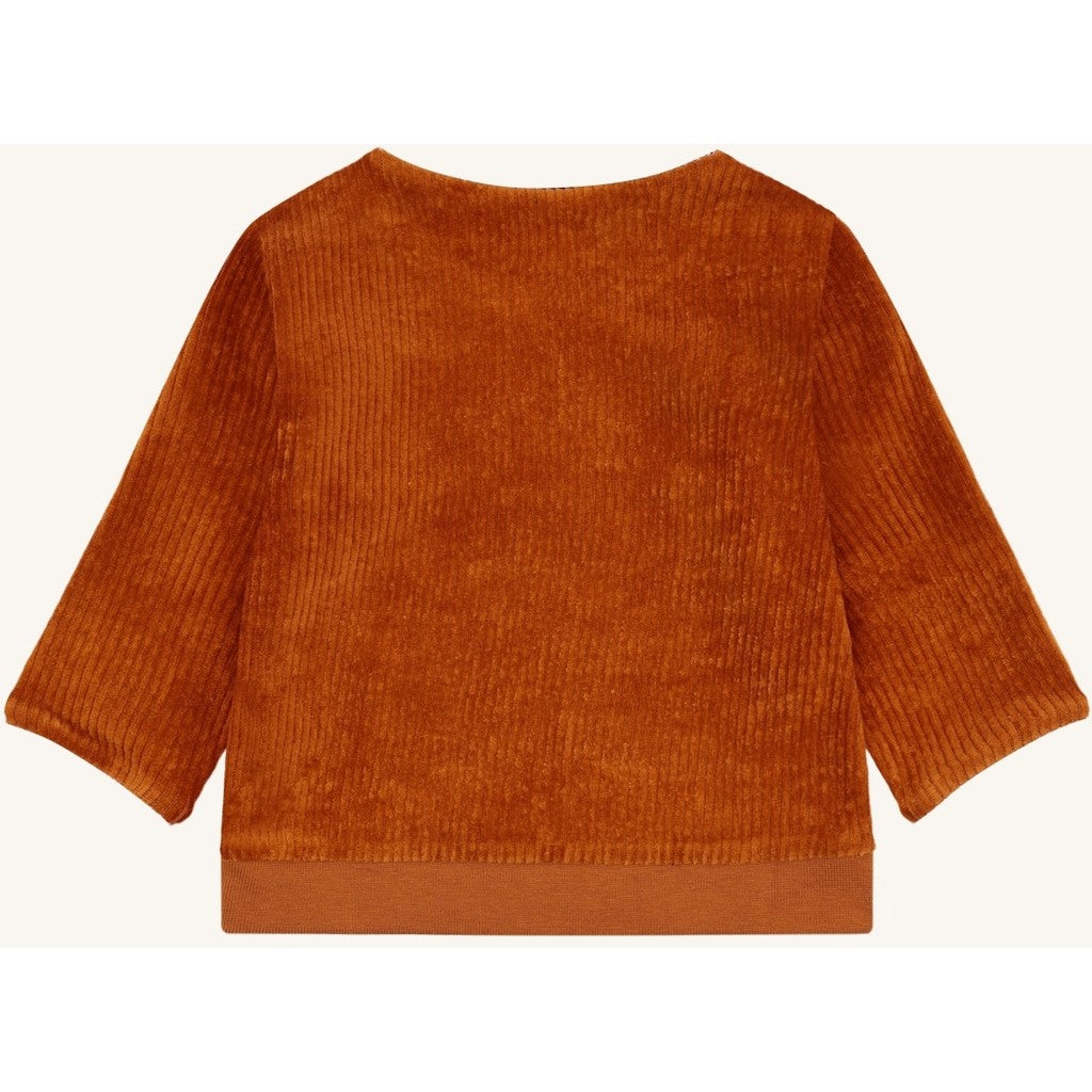 Hust & Claire HCSofus Ribbed velour Sweatshirt 3022 Squirrel