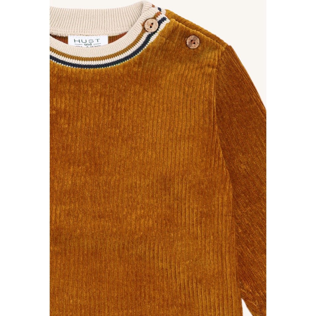 Hust & Claire HCSofus Ribbed velour Sweatshirt 3022 Squirrel