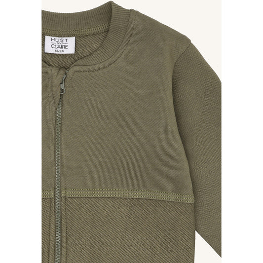Hust & Claire HCSofus Zip Cross Terry Sweatshirt 3919 Turtle