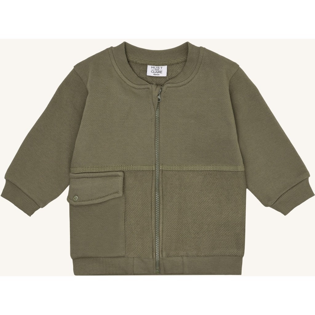 Hust & Claire HCSofus Zip Cross Terry Sweatshirt 3919 Turtle