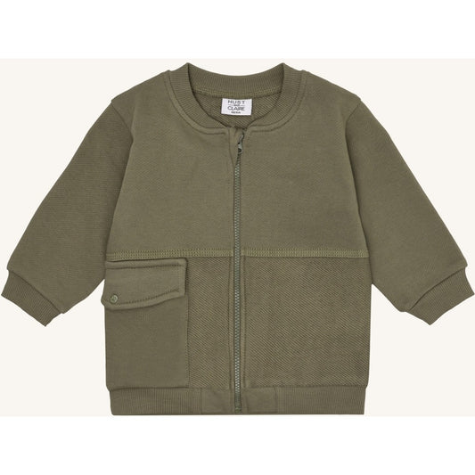 Hust & Claire HCSofus Zip Cross Terry Sweatshirt 3919 Turtle