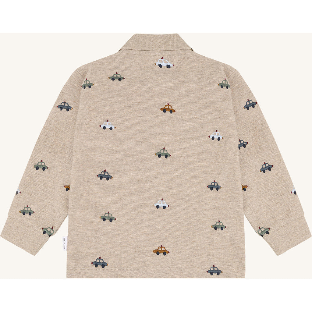Hust & Claire HCStevie Police emb. Polo L/S 3552 Beige Melange