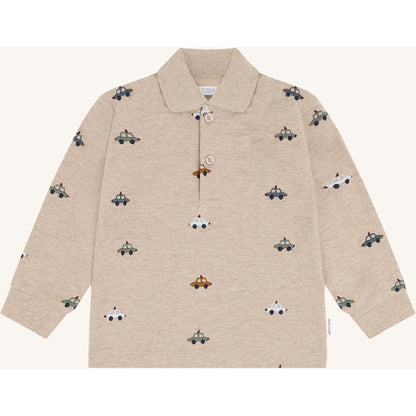 Hust & Claire HCStevie Police emb. Polo L/S 3552 Beige Melange