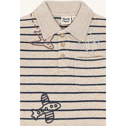 Hust & Claire HCStevie Stripe Sweatshirt 3554 Biscuit