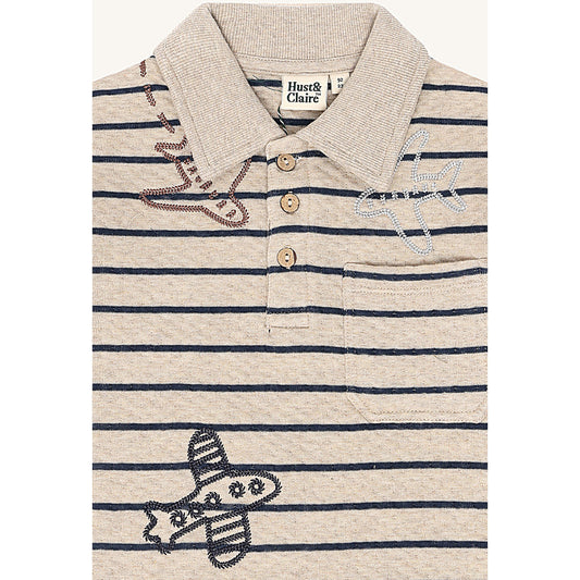 Hust & Claire HCStevie Stripe Sweatshirt 3554 Biscuit