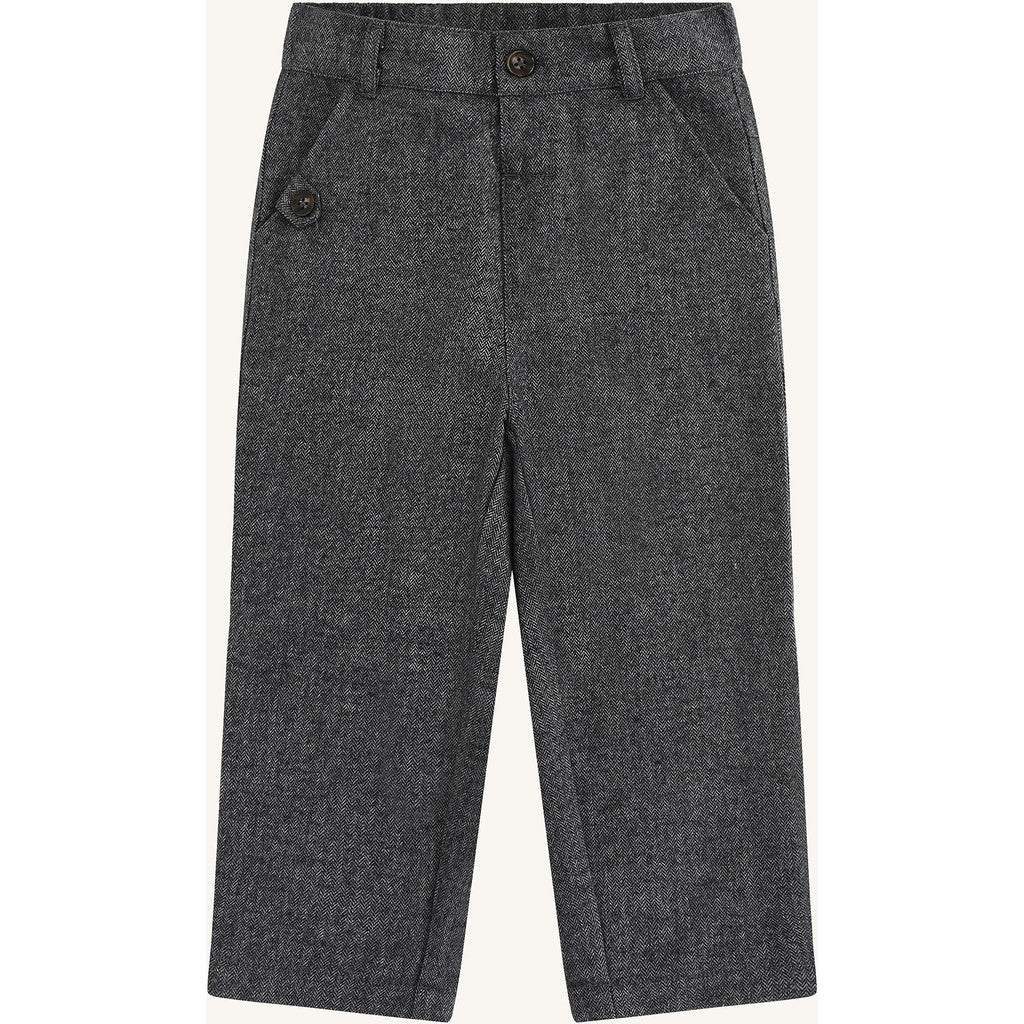 Hust & Claire HCTage  Herringbone Trousers 1202 Grey Blend
