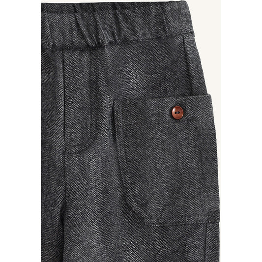 Hust & Claire HCTue Herringbone Trousers 1202 Grey Blend